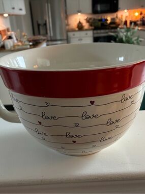 The Bake Shop Valentine Love Ceramic Mixing Bowl
